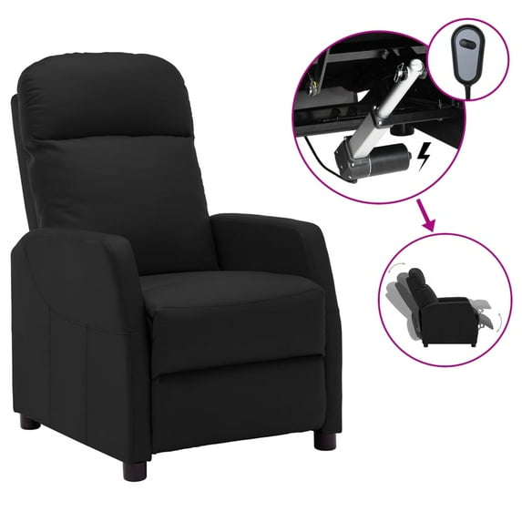 vidaXL Recliner Chair Electric Leisure Recliner for Home Theater Faux Leather