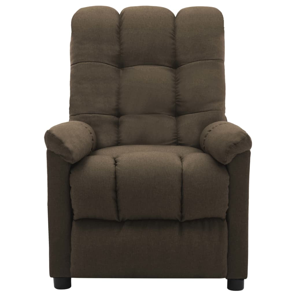 Eldridge Brown Fabric Electric Recliner with Adjustable Comfort