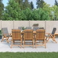thumbnail image 1 of vidaXL Reclining Patio Chairs with Cushions Outdoor Furniture Solid Wood Teak, 1 of 12