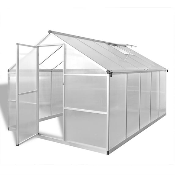 vidaXL Reinforced Aluminium Greenhouse w/ Base Frame Growing Tent Multi Sizes