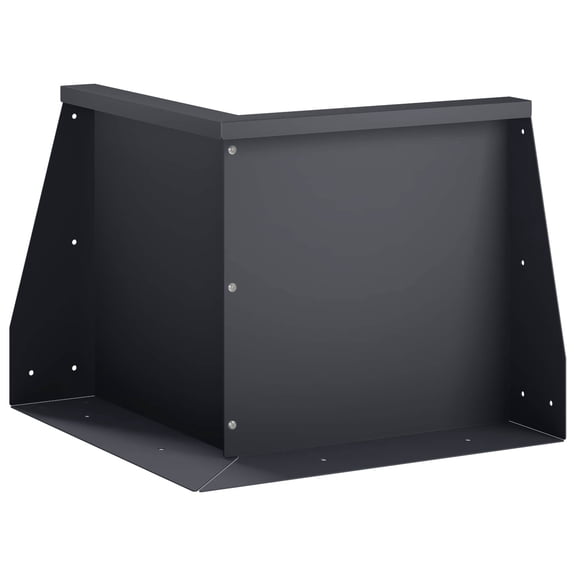vidaXL Retaining Wall 19.69 x 19.69 x 15.75 in Steel Anthracite