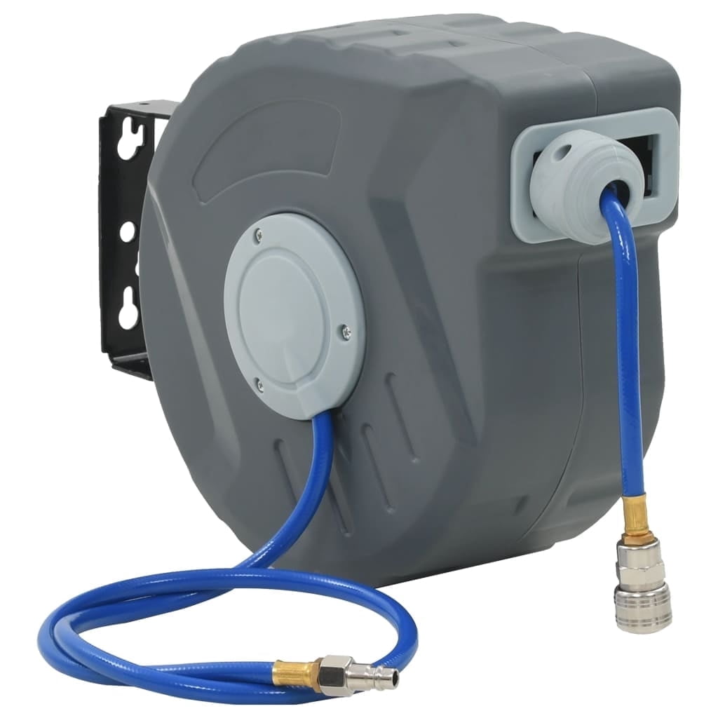 vidaXL Retractable Air Hose Reel Wall Mount Air Compressor Hose Reel 1/4"