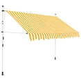 thumbnail image 1 of vidaXL Retractable Awning with Hand Crank Sunshade Shelter for Patio Outdoor, 1 of 91