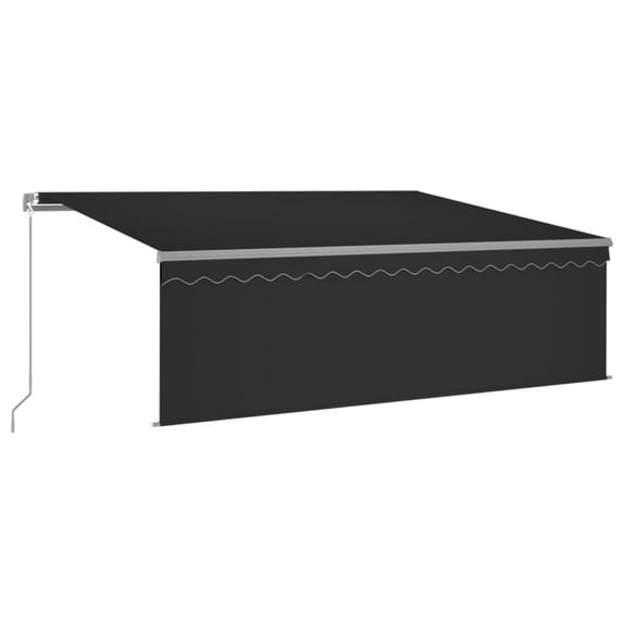 vidaXL Retractable Patio Awning with Hand Crank and Valance Sunshade Shelter