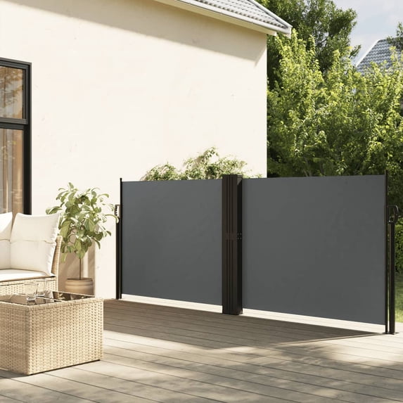 vidaXL Retractable Side Awning Sun Shade Privacy Screen Outdoor Patio Garden