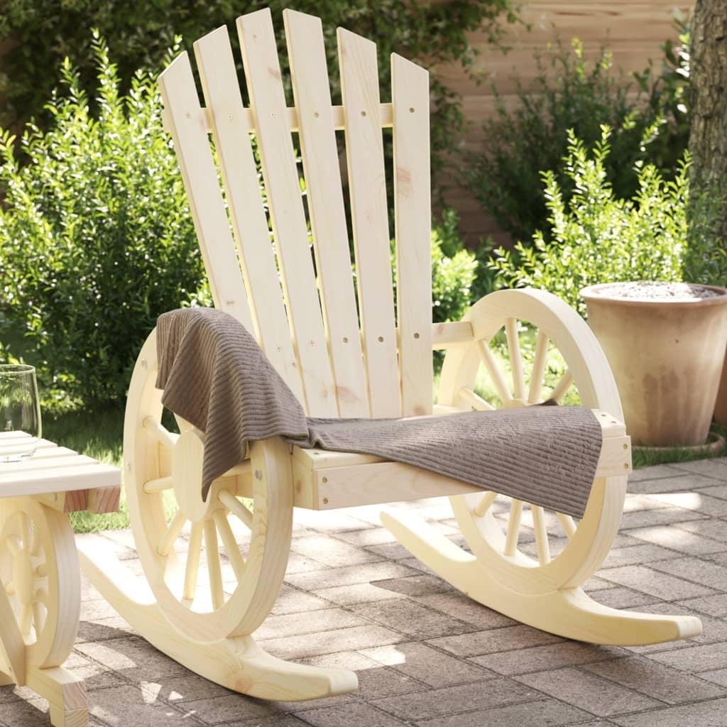 vidaXL Rocking Adirondack Chair Solid Wood Fir - Walmart.com