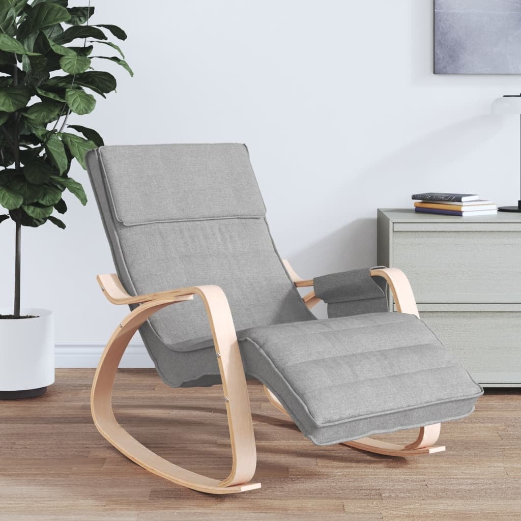 vidaXL Rocking Chair Cream Fabric