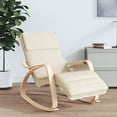 thumbnail image 1 of vidaXL Rocking Chair Cream Fabric, 1 of 8