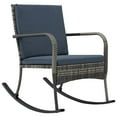 thumbnail image 1 of vidaXL Rocking Chair Outdoor Patio Rocking Chair with Cushion Poly Rattan, 1 of 6