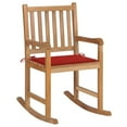 thumbnail image 1 of vidaXL Rocking Chair Outdoor Patio Rocking Chair with Cushion Solid Wood Teak, 1 of 7