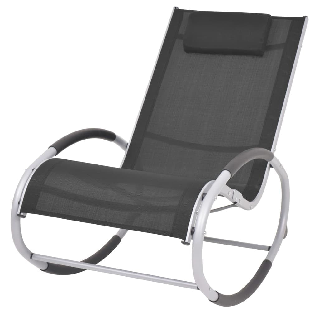 vidaXL Rocking Chair Outdoor Rocker Patio Rocking Chair with Pillow ...