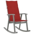 thumbnail image 1 of vidaXL Rocking Chair with Cushions Gray Solid Acacia Wood, 1 of 9