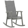 thumbnail image 1 of vidaXL Rocking Chair with Cushions Gray Solid Acacia Wood, 1 of 10