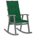thumbnail image 1 of vidaXL Rocking Chair with Cushions Gray Solid Acacia Wood, 1 of 40