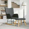 thumbnail image 1 of vidaXL Rocking Chair With Stool Dark Grey, 1 of 6