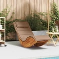 thumbnail image 1 of vidaXL Rocking Sun Lounger with Cushion Solid Wood Acacia, 1 of 5