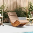 thumbnail image 1 of vidaXL Rocking Sun Lounger with Cushion Solid Wood Acacia, 1 of 5