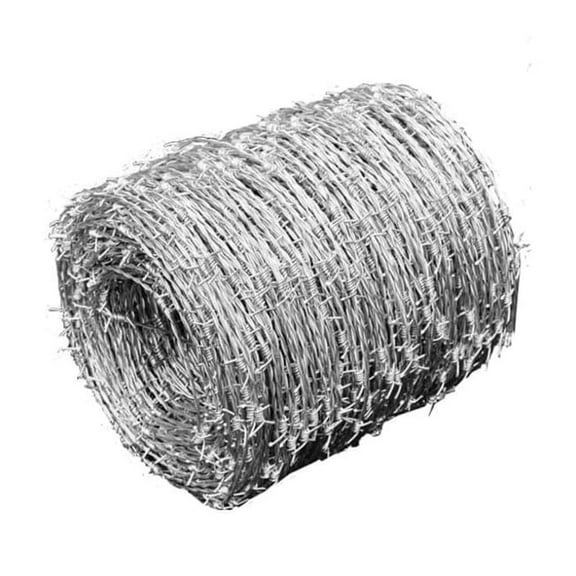 vidaXL Roll Barbed Wire Steel Outdoor Garden Coverage Fencing 98.4"/196.9"