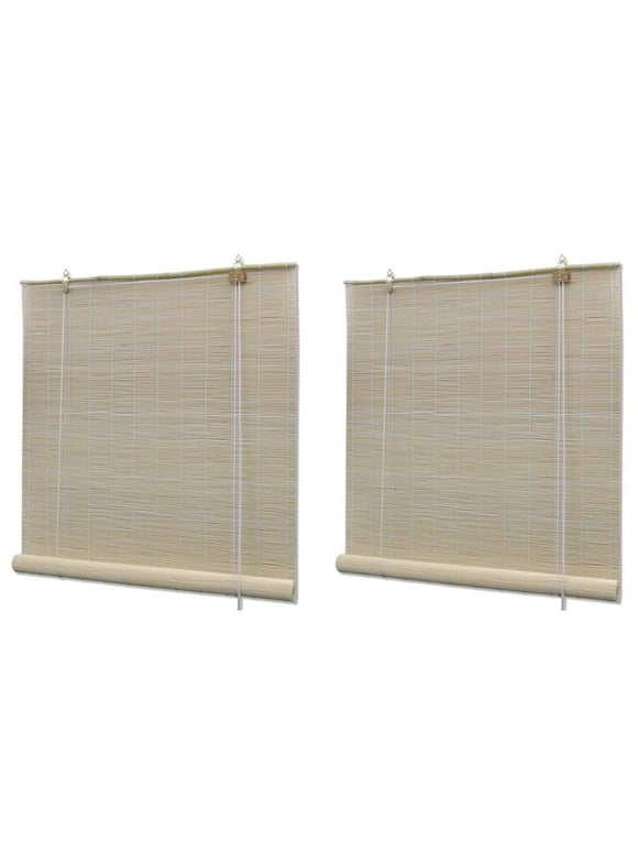 vidaXL Roller Blind Window Shade Roll up Blackout Blind Bamboo for Office
