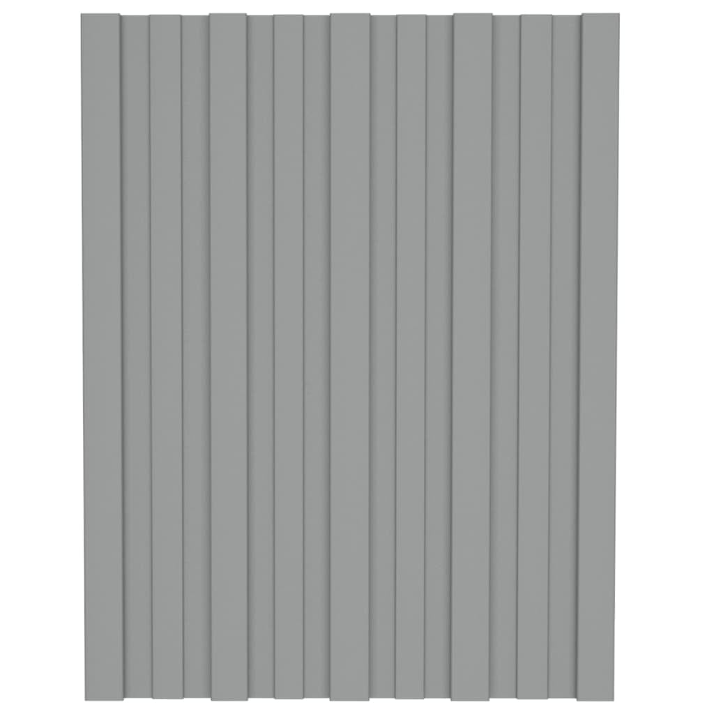 vidaXL Roof Panels Profile Sheet Roofing Garage Mobile Homes Galvanized Steel