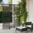 thumbnail image 1 of vidaXL Room Divider 3 Panels Black Poly Rattan, 1 of 9