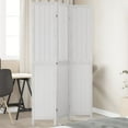 thumbnail image 1 of vidaXL Room Divider 3 Panels White Solid Wood Paulownia, 1 of 7