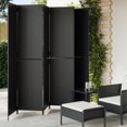 thumbnail image 1 of vidaXL Room Divider 6 Panels Black Poly Rattan, 1 of 12