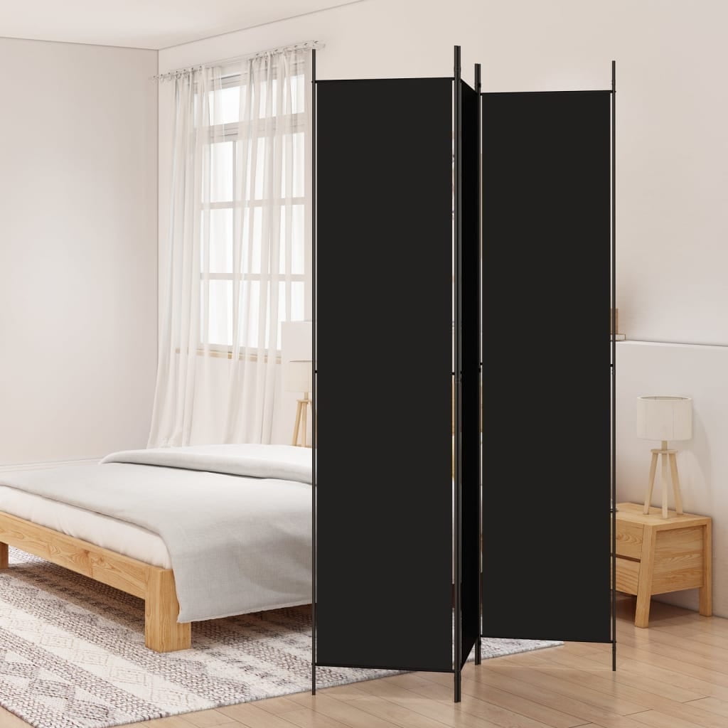vidaXL Room Divider Folding Partition Privacy Screen for Home Office Fabric