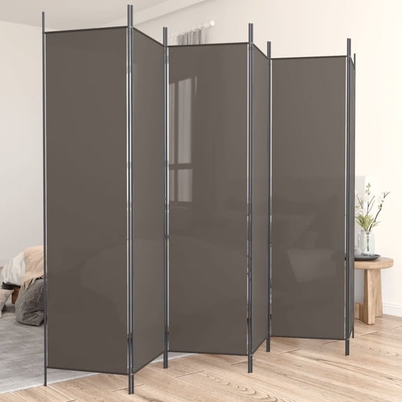 vidaXL 6-Panel Foldable Fabric Privacy Room Divider Anthracite 118.1"x86.6"
