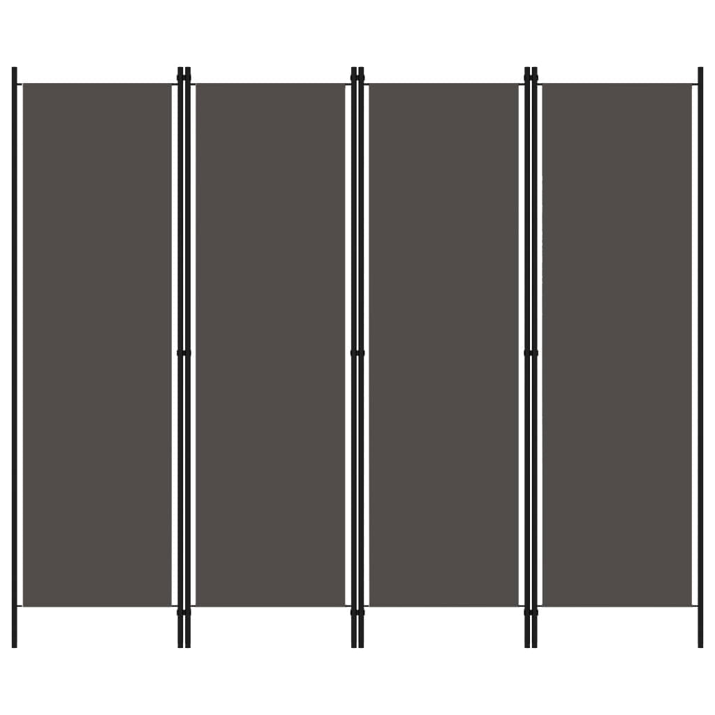 vidaXL Room Divider Modern Freestanding Folding 4 Panels 78.7 in W x 70.9 in H
