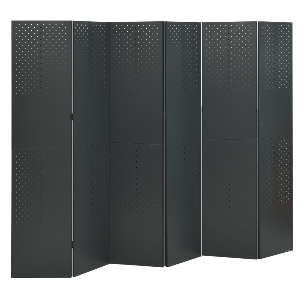 vidaXL Room Divider Freestanding Privacy Screen for Room Separation Steel