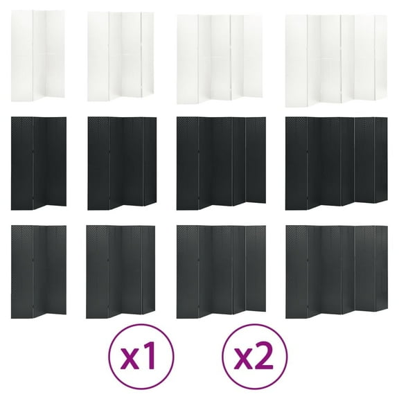 vidaXL Room Divider Freestanding Privacy Screen for Room Separation Steel