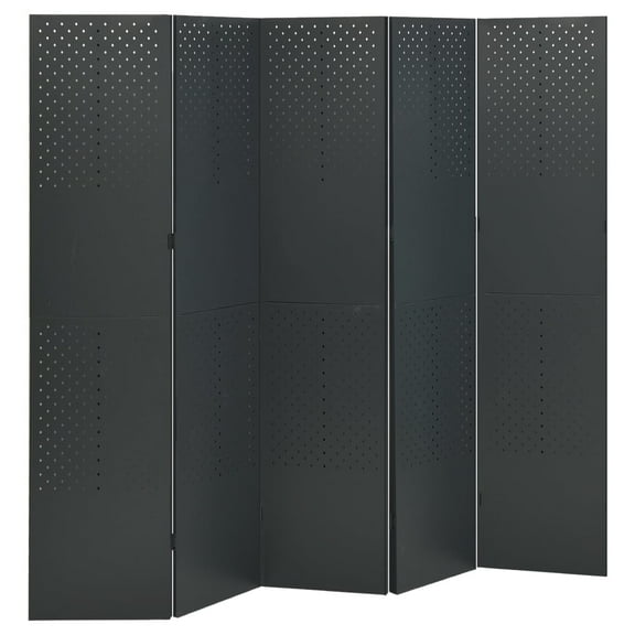 vidaXL Room Divider Freestanding Privacy Screen for Room Separation Steel