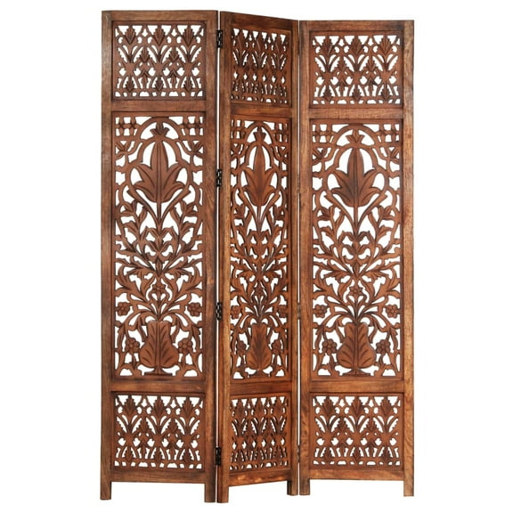 vidaXL Room Divider Hand Carved Room Divider Privacy Screen Solid Wood Mango
