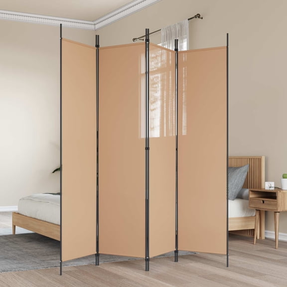 vidaXL Room Divider polyester steel