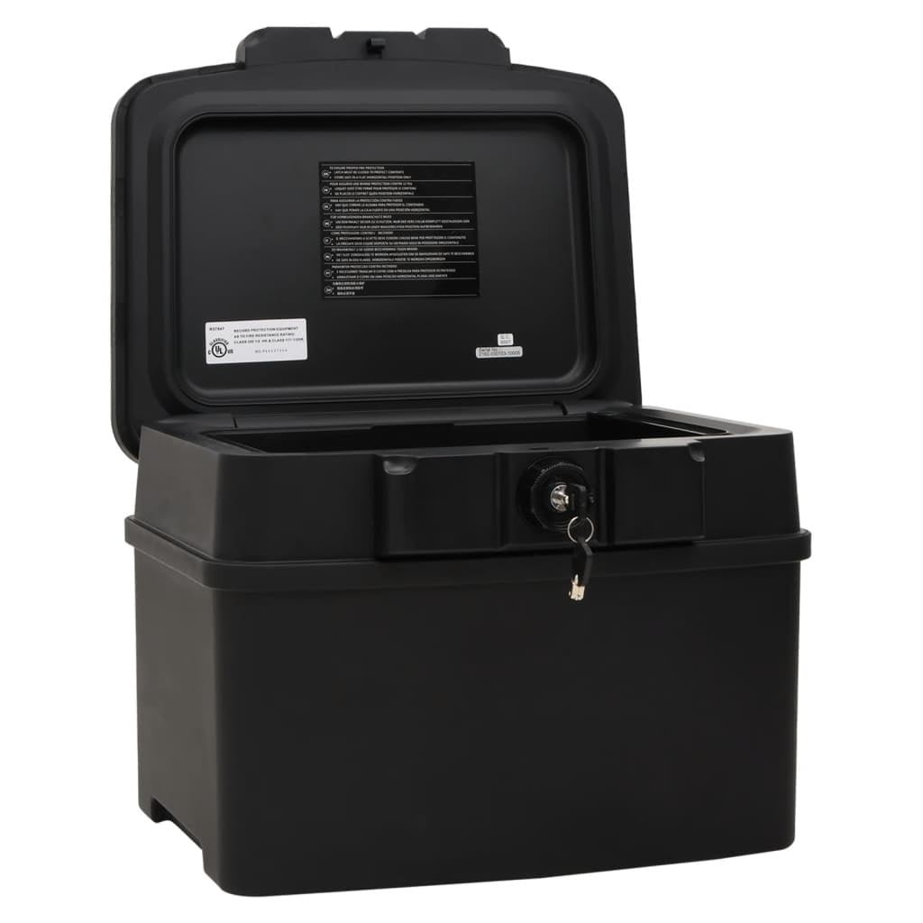 vidaXL Safe Box Waterproof Fireproof Safety Deposit Box with Key Lock ...