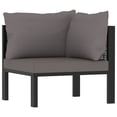 thumbnail image 1 of vidaXL Sectional Corner Sofa with Left Armrest Poly Rattan Anthracite, 1 of 12