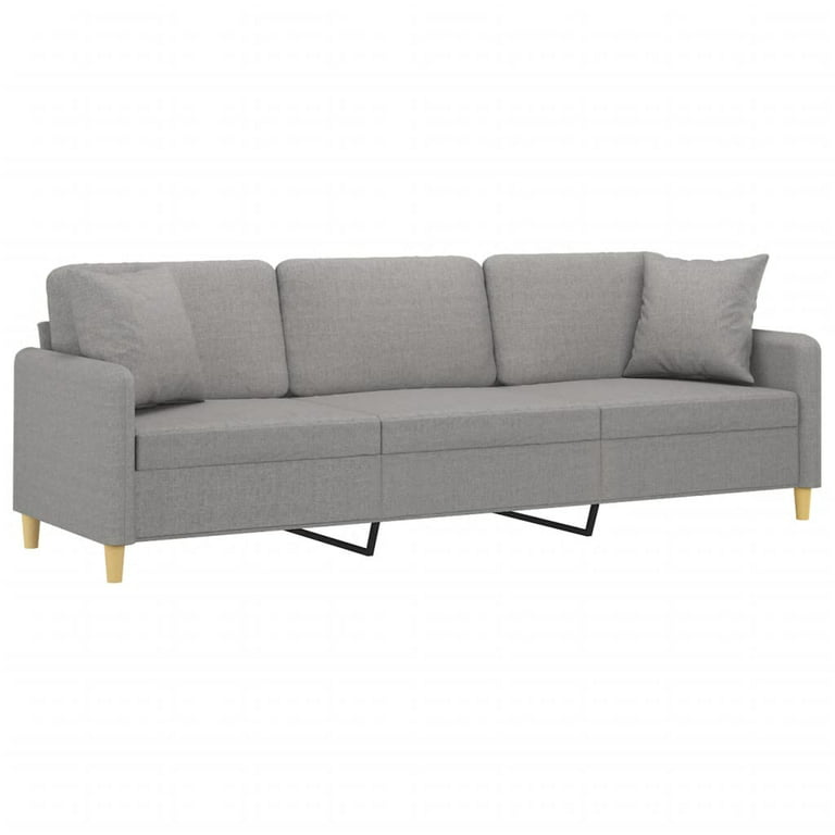 vidaXL Sectional Sofa Couch with Pillows and Cushions for Living Room Fabric