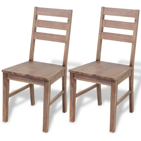 vidaXL Set of 2/4/6 Solid Acacia Wood Dining Chairs Kitchen Dining Room Seats