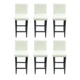 thumbnail image 1 of vidaXL Set of 6 Modern White Artificial Leather Bar Stools, 1 of 16