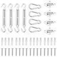 thumbnail image 1 of vidaXL Shade Sail Hardware Kit Sunshade Installation 12 Piece Stainless Steel, 1 of 12