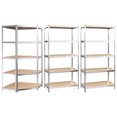 thumbnail image 1 of vidaXL Shelf Bookshelf Shelving Unit Rack 5-Layer Steel and Engineered Wood, 1 of 36