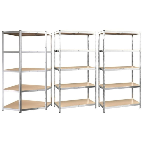 vidaXL Shelf Bookshelf Shelving Unit Rack 5-Layer Steel and Engineered Wood