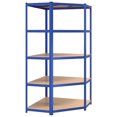 thumbnail image 1 of vidaXL Shelf Storage Bookshelf Shelving Unit 5-Layer Steel and Engineered Wood, 1 of 115