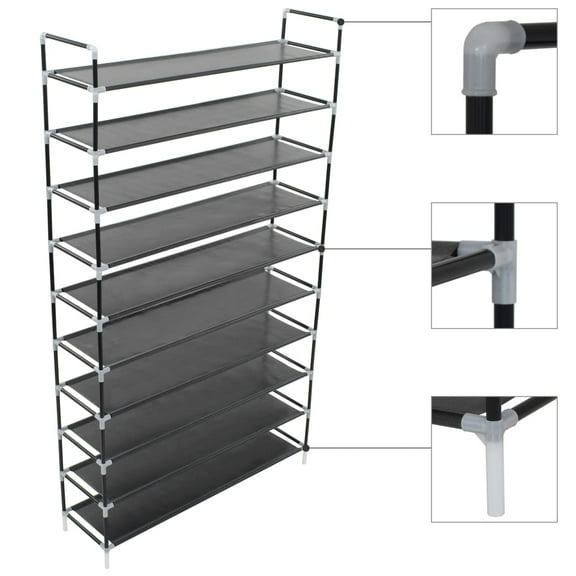 vidaXL Shoe Rack Shoe Storage Organizer Holder for Entryway Hallway Metal