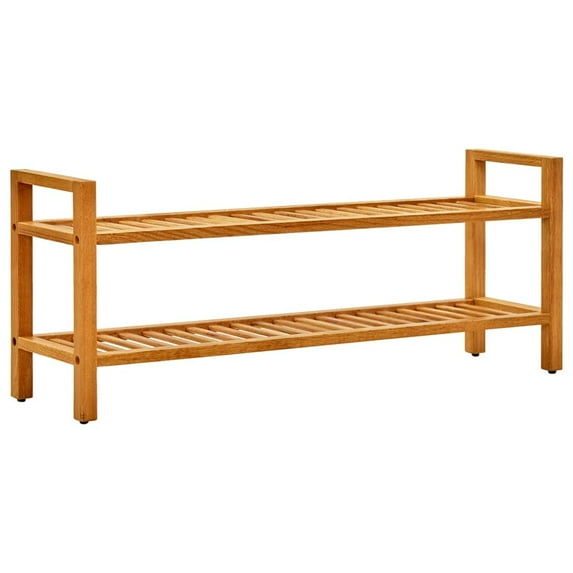 vidaXL Solid Oak Wood Shoe Rack