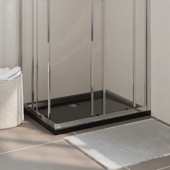 vidaXL Shower Base Pan with Center Drain Shower Tray Bath Pan ABS Rectangular