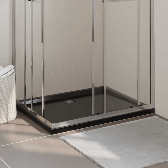 vidaXL Shower Base Pan with Center Drain Shower Tray Bath Pan ABS Rectangular