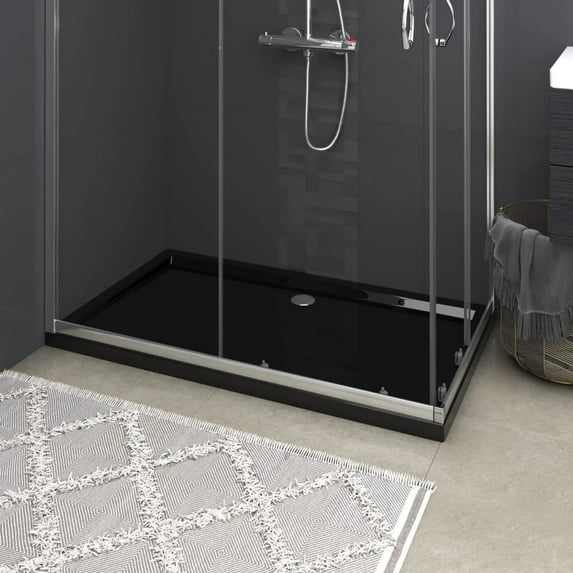 vidaXL Shower Base Pan with Center Drain Shower Tray Bath Pan ABS Rectangular