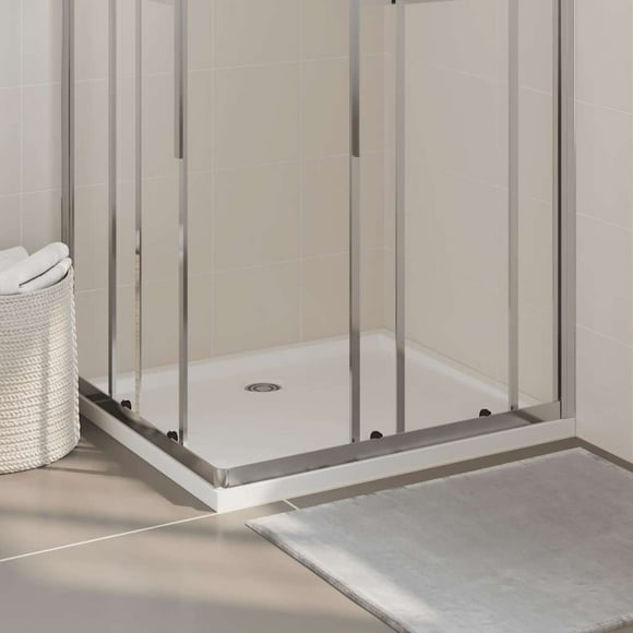 vidaXL Shower Base Pan with Center Drain Shower Tray Bath Pan ABS Rectangular